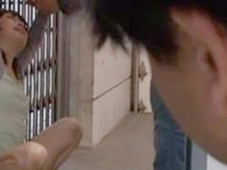 Nippon teen sister and sexy neighbor fuck in steamy garage as caught by brother