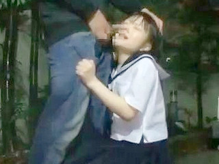 Nippon Schoolgirl Gets Fucked Wet Pussy on Rainy Tokyo Day